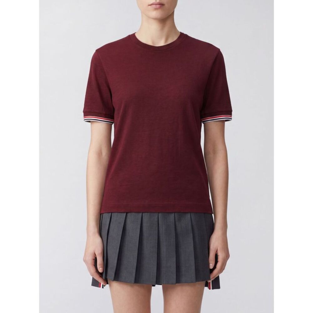 Thom Browne Women Thom Browne 4-Bar Merino Wool T-Shirt